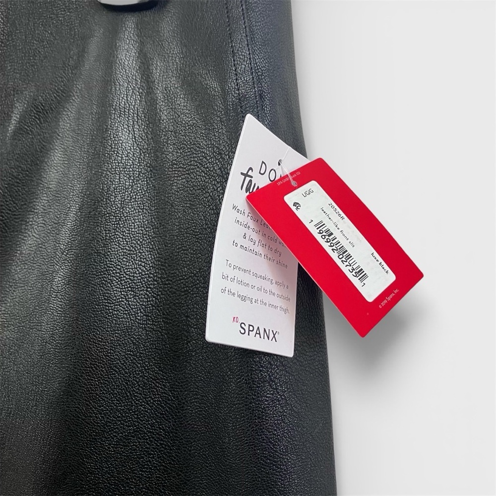 SPANX Faux Leather Leggings, L - Picture 3 of 6